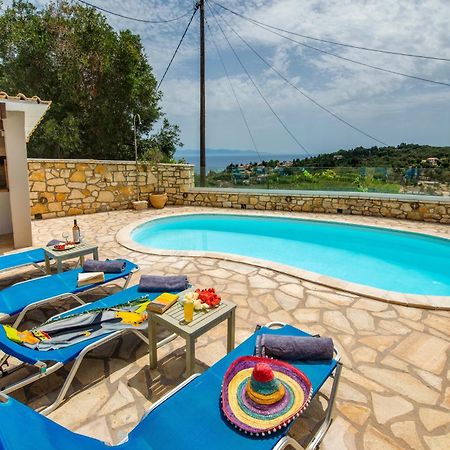 Loggos Seaview Cottage With Private Pool By Konnect Longós Екстериор снимка