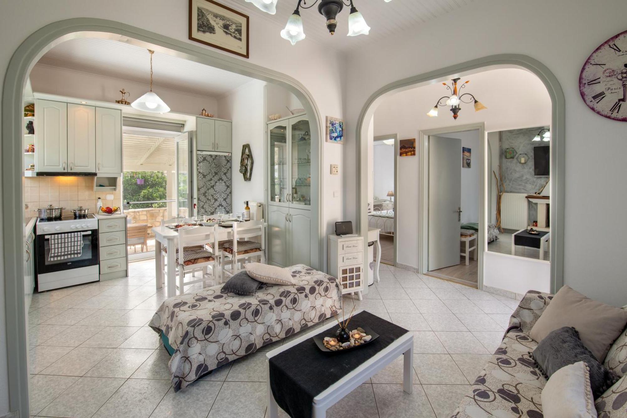 Loggos Seaview Cottage With Private Pool By Konnect Longós Екстериор снимка