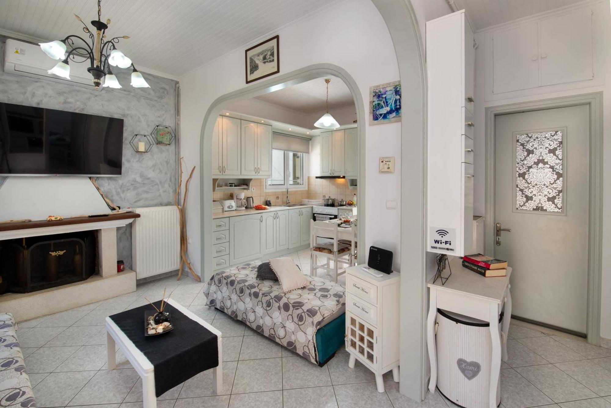 Loggos Seaview Cottage With Private Pool By Konnect Longós Екстериор снимка