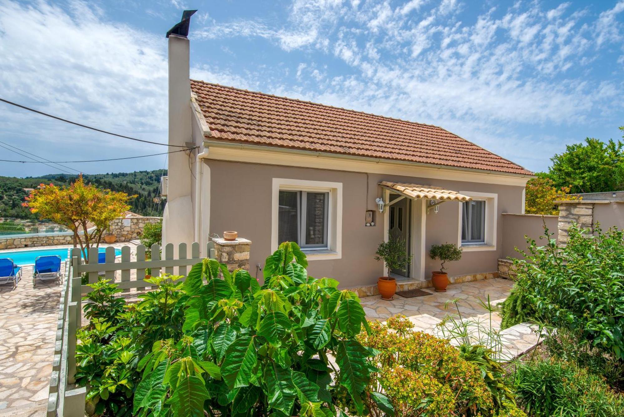 Loggos Seaview Cottage With Private Pool By Konnect Longós Екстериор снимка